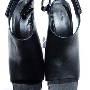 Vince "Niara" Black Block Heel Slingback Sandals in Size 9.5M (NEW)